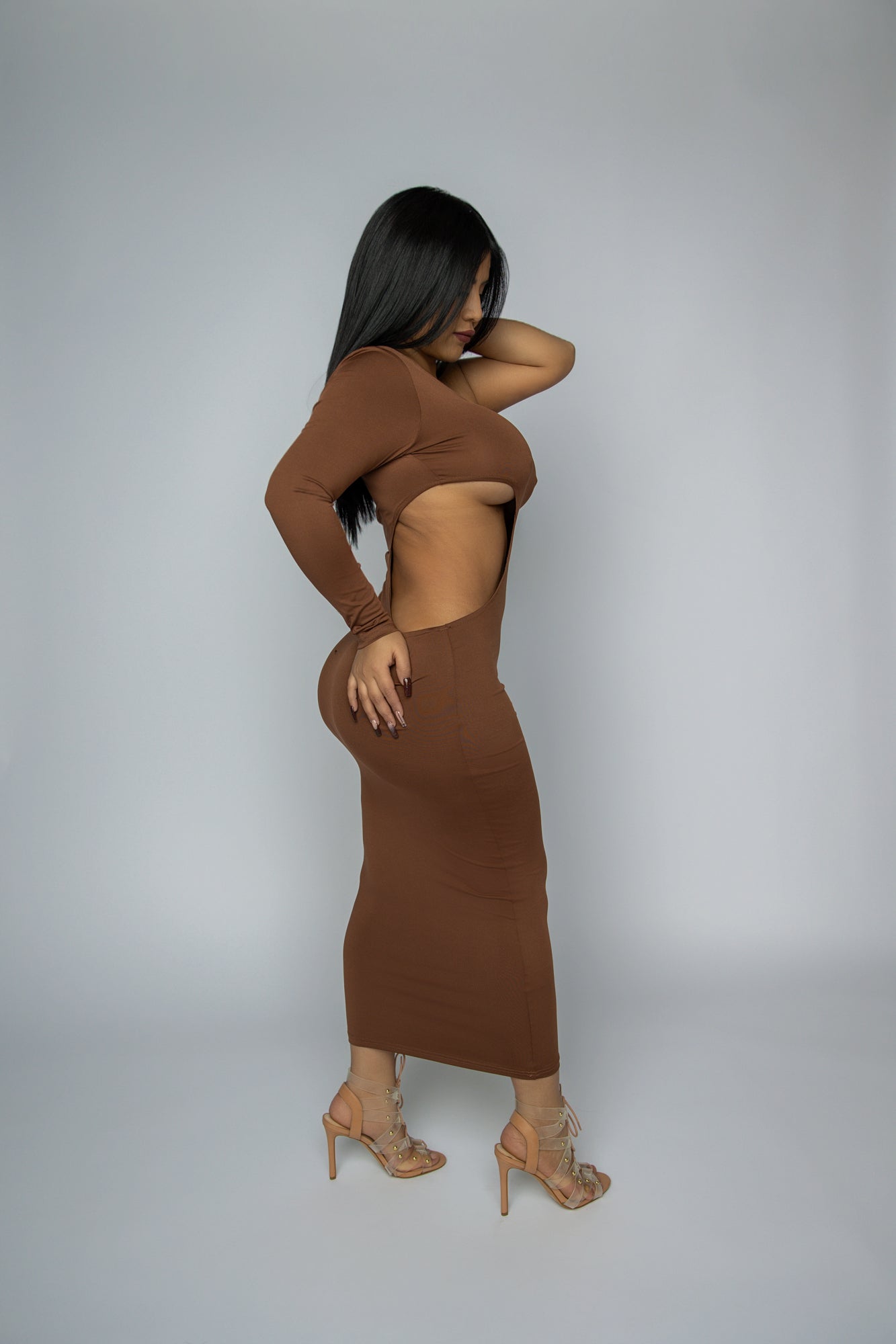 Lyari Maxi Dress - Brown