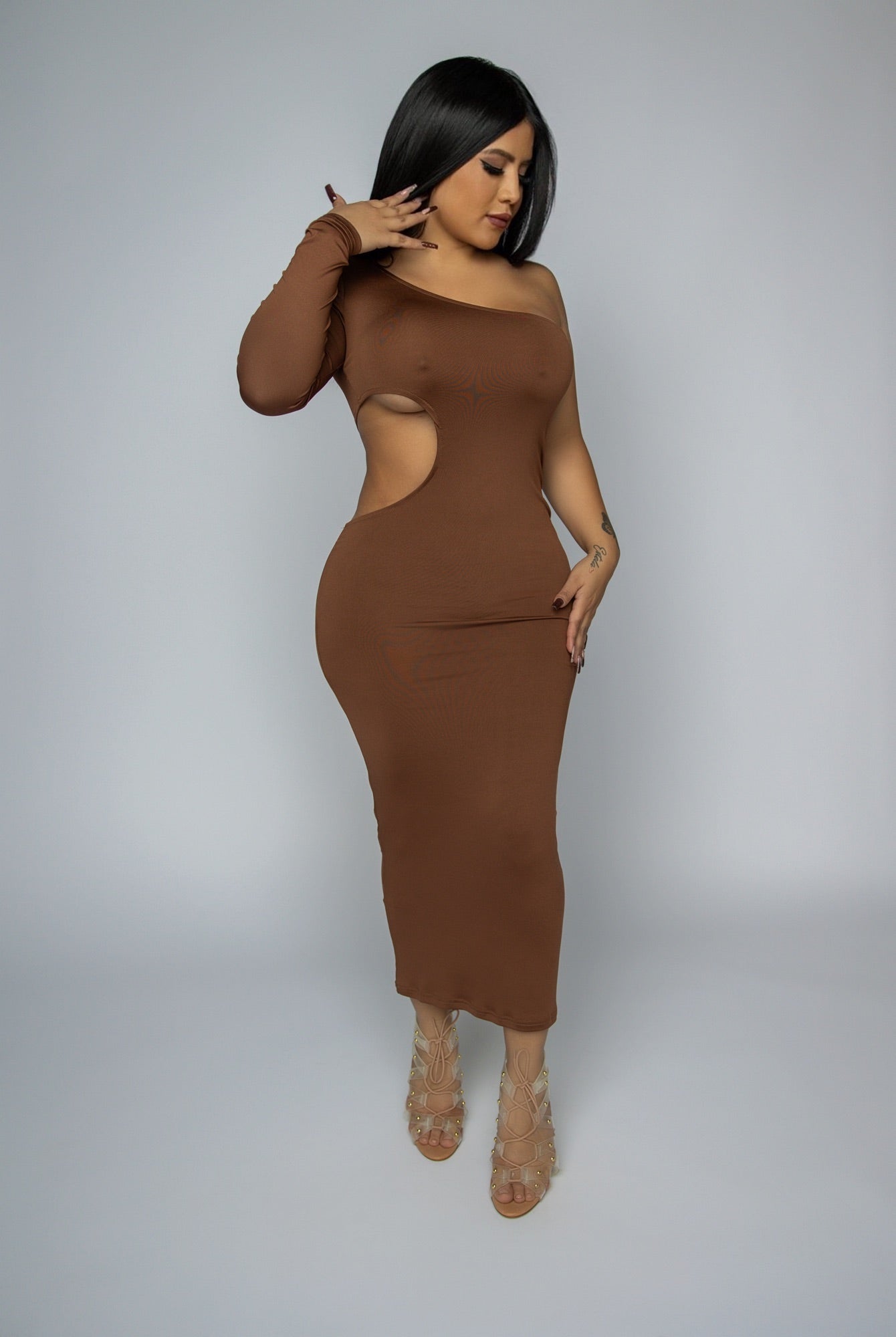 Lyari Maxi Dress - Brown