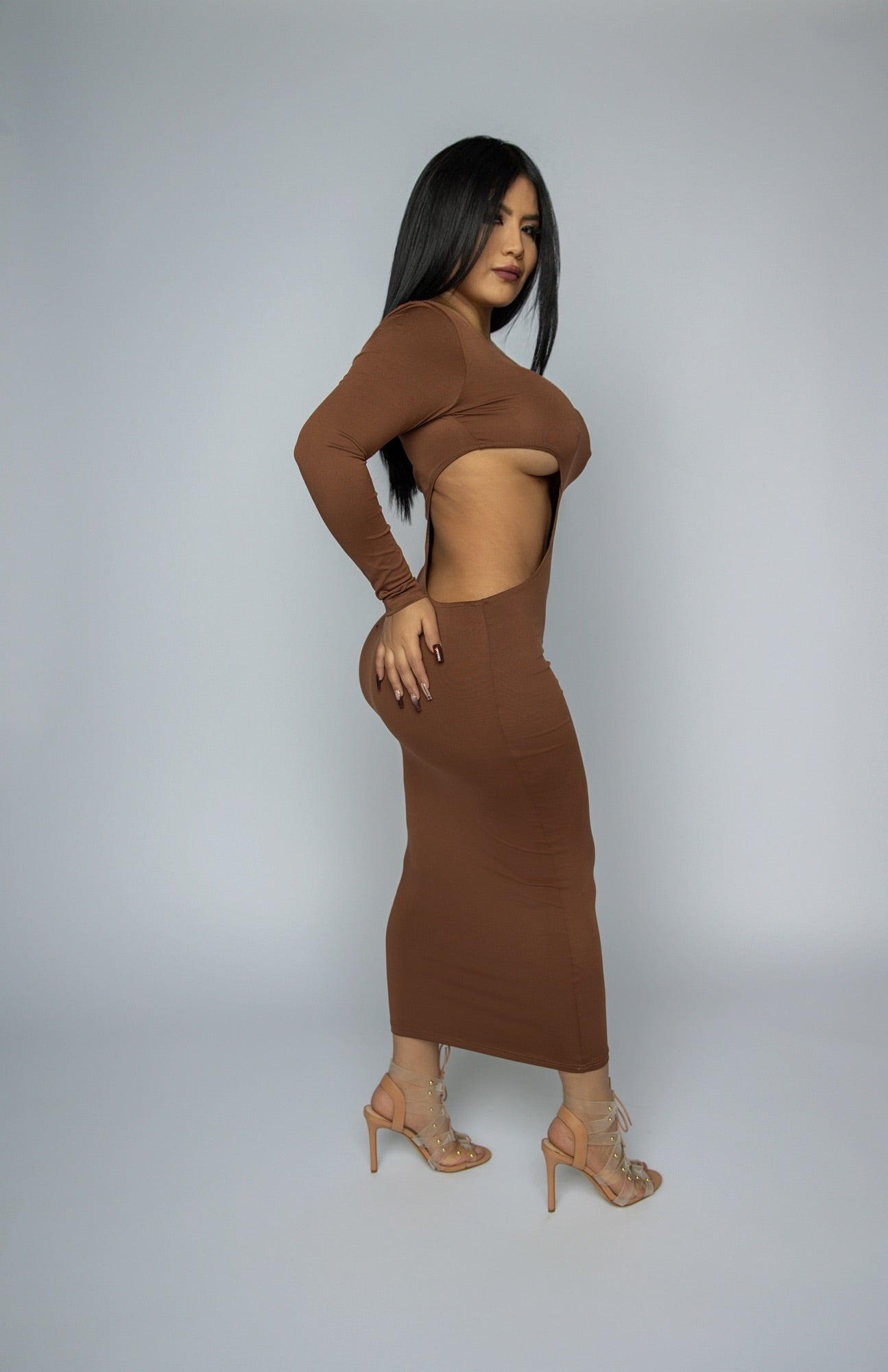 Lyari Maxi Dress - Brown