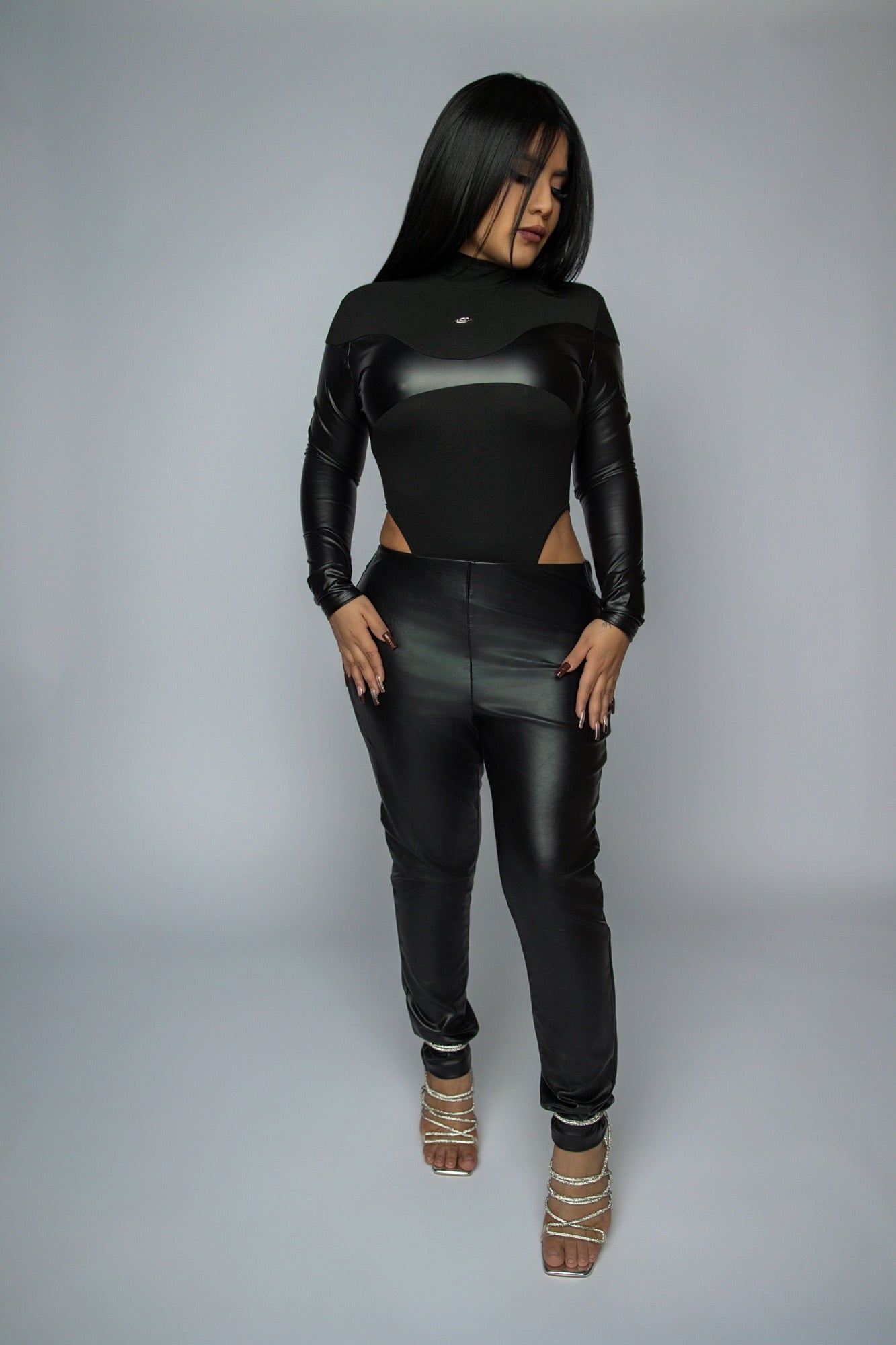 Joma Leder long sleeve bodysuit - Black